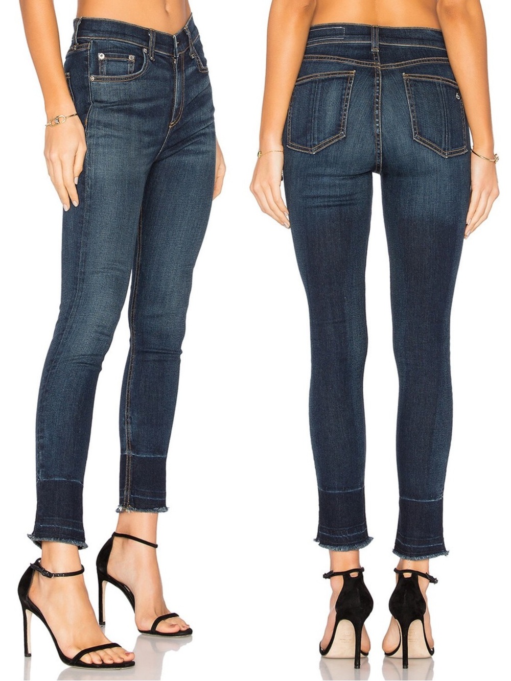 Rag & Bone Designer 10 Inch Capri Jeans Blue Denim Women’s Size 27